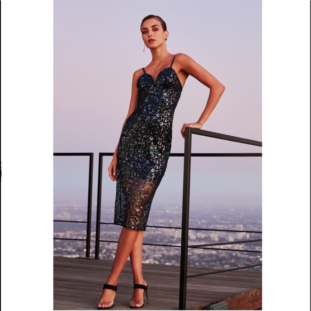 NWT Dress The Population Addison Sequin Dress - XS